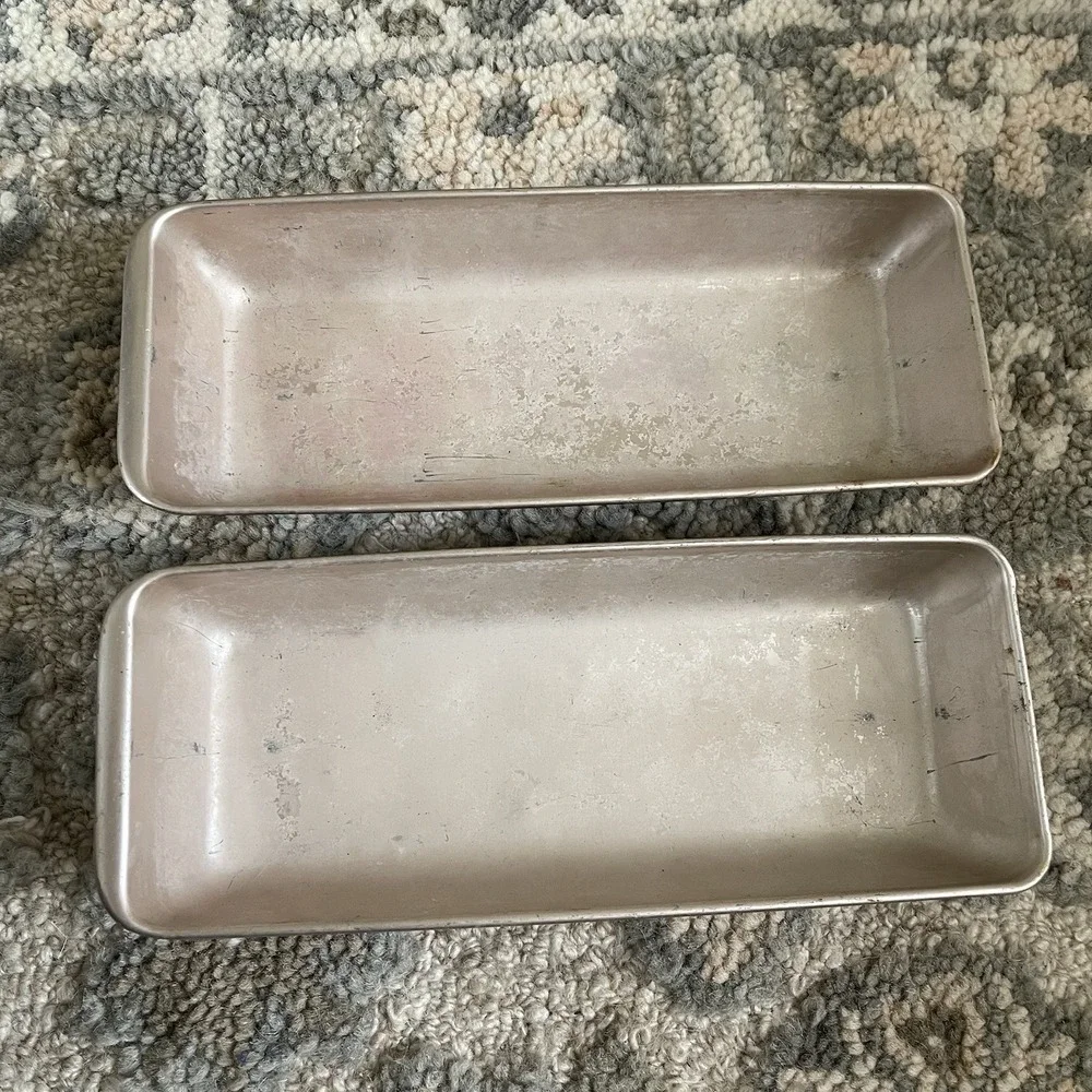 Vintage Philco Kitchen Aluminum Metal Ice Cube Trays, Set of 2